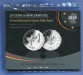 Nemški srebrnik - Žabji kralj - 20 evrov - 2018