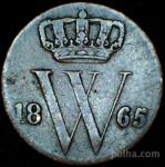 LaZooRo: Nizozemska 1/2 Cent 1865 F/VF