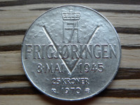Norveška 25 kroner 1970