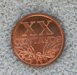 Portugalska 20 Centavos 1969 UNC