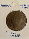 Portugalska 20 Reis 1884