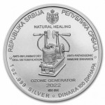Srbija 1 oz srebrnik Nikola Tesla 2022 OZONE GENERATOR (trezor)