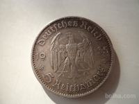 Srebernik - kovanec 5 reich mark 1935