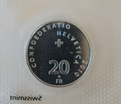SREBRNIK 20 FRANKOV 2010 ŠVICA proof
