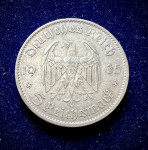 SREBRNIK Nemčija nacizem 5 Reichsmark 3. Reich nazi 1935 A (otaku)