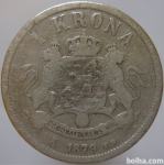 LaZooRo: Švedska 1 Krona 1879 F redkejši - Srebro