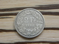 Švica 2 franka 1886