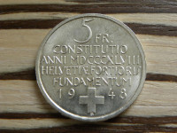 Švica 5 frankov 1948