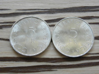 Švica 5 frankov 1963 UNC