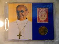 Vatikan, 50 centov in znamka, set