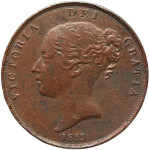 LaZooRo: Velika Britanija 1 Penny 1853 PROOF redek