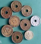 Veljavni kovanci različnih tujih valut
