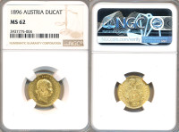 Zlatnik 1 Dukat 1896 Avstrija NGC MS62