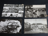 Komplet 4 črnobelih razglednic Moedling