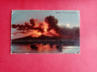 Napoli – Vesuvio in eruzione.Neapelj – Vezuv v izbruhu.