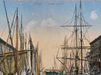 VELIKA STARA,REDKA RAZGLEDNICA,TRIESTE,CANALE GRANDE,TRST,MED WW1,1914