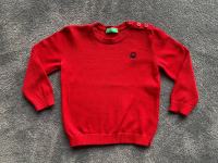 KOT NOV Benetton pleten otroški pulover, rdeč, št. 82 (12-18 mes)