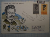 Kuverta - znamka JOHN MILLINGTON SYNGE