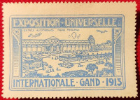 Priložnostna znamka, Belgija 1913, expo Gand