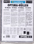 VLOŽNI LISTI ZA  BANKOVCE,RAZGLEDNICE,,OPTIMA 3C,LEUCHTTURM