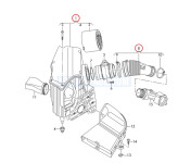 Zračni filter + ohišje, Audi Q5 FY (80A) 2.0; 80A133837AK + 8W0133843A