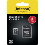 KARTICA 8GB Intenso MicroSDHC 21MB/s + adapter