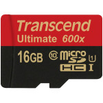 KARTICA microSD kartica 16GB Transcend SDHC UHS1 600x z adapterjem.