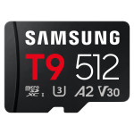 Pomnilniška kartica SAMSUNG T9 microSD 512 GB do 200 MB/s branja in 13