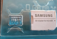 Samsung EVO 1TB Microsdxc disk + microSD adapter NOVO!
