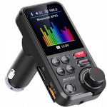 Avto bluetooth oddajnik 5.0 FM USB QC TF bas LCD 12-24V