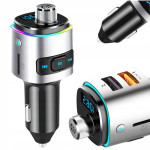 LED RGB bluetooth FM oddajnik in avto polnilec 2x USB 12V-24V