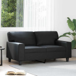 vidaXL Dvosed črn 120 cm umetno usnje