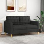 vidaXL Dvosed črn 140 cm blago