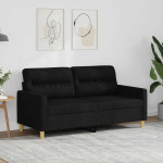 vidaXL Dvosed črn 140 cm blago