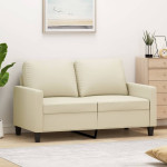 vidaXL Dvosed krem 120 cm umetno usnje