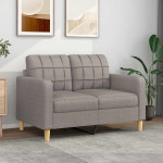 vidaXL Dvosed taupe 120 cm blago