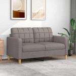 vidaXL Dvosed taupe 140 cm blago