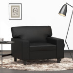 vidaXL Fotelj črn 60 cm umetno usnje