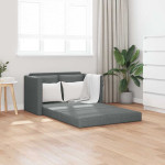vidaXL Talni raztegljiv kavč 2 v 1 temno siv 112x174x55 cm blago