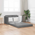 vidaXL Talni raztegljiv kavč 2 v 1 temno siv 122x204x55 cm žamet
