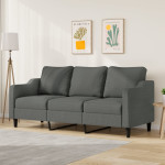 vidaXL Trosed svetlo siv 180 cm blago