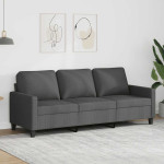 vidaXL Trosed svetlo siv 180 cm blago