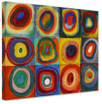 Wassily Kandinsky - Squares with Concentric Circles - platno, 105x80cm