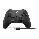 Brezžični krmilnik MICROSOFT XBOX + kabel USB-C črne barve