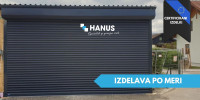 Rolo garažna vrata HANUS HP100. Antracit barva. Dimenzija 5000x2500