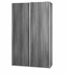 Garderobna omara z drsnimi vrati, srebrni hrast, 120x 194 x 42 cm