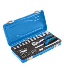 HOEGERT HT1R485 Set nastavkov z ragljo, 53-delni, 1/4"