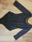 Dres za gimnastiko - črne barve, 122-140, 8-10 let