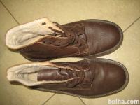 Moški zimski čevlji-gležnarji, usnjeni, rjavi, vel 41-42