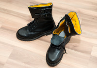 Novi visoki črni usnjeni Ratitovec čevlji št.39